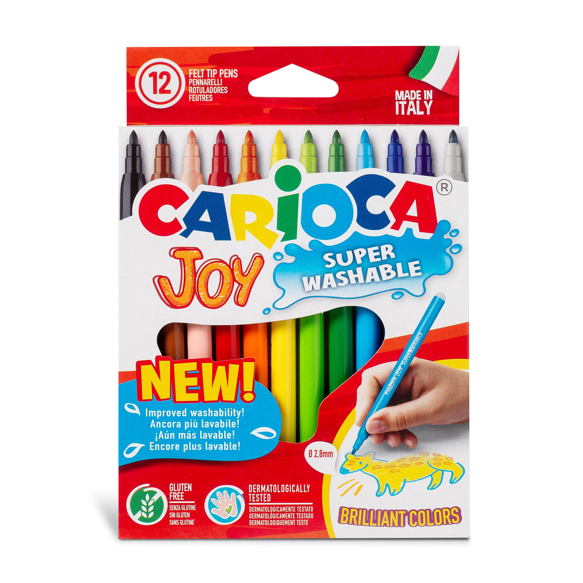 CARIOCA® Joy 2.8mm Fine Tip Washable Felt Tip Pen Set